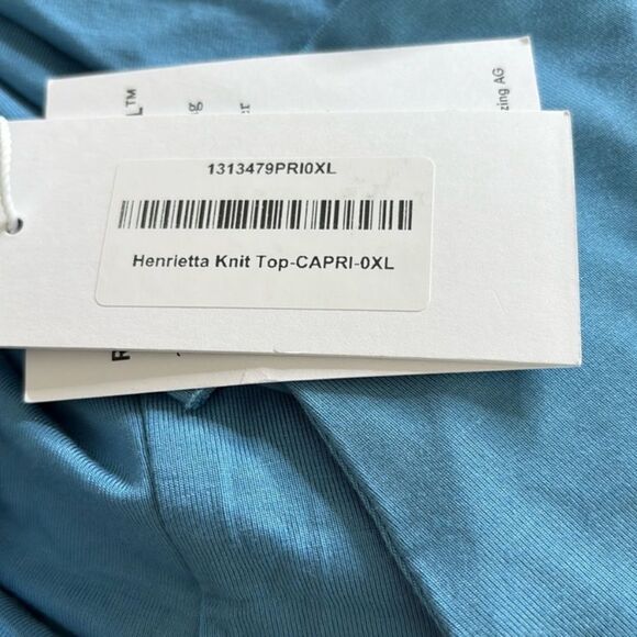 Reformation Henrietta Knit Top in Capri  XL NWT - Picture 3 of 5